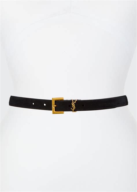 ysl lou belt|saint laurent monogram suede belt.